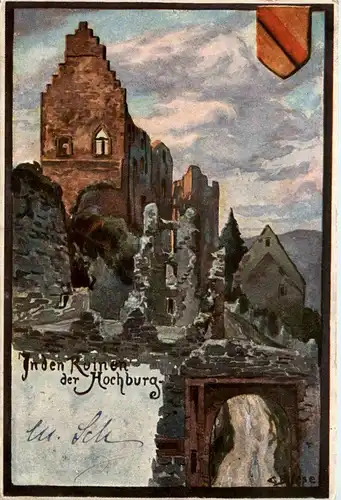 In den Ruinen der Hochburg - Künstlerkarte C. Biese -278684