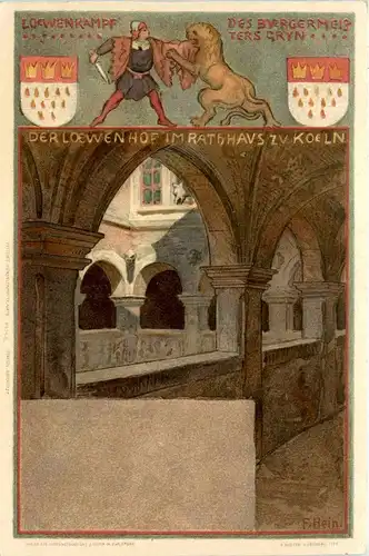 Der Löwenhof Rathaus Köln - Litho -279352