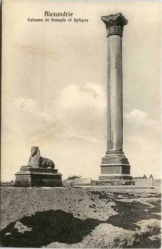 Alexandria - Colonne de Pompee et Sphynx -279578