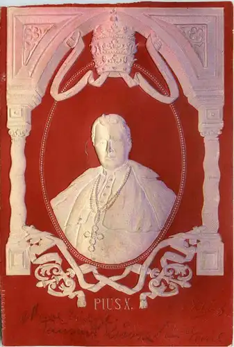 Pius X - Prägekarte -241064