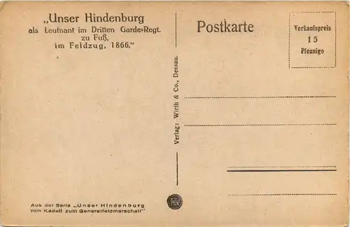 von Hindenburg 1866 -241168