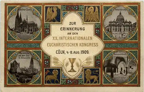 Zur Erinnerung an den Eucharistischen Kongress 1909 Köln -279362