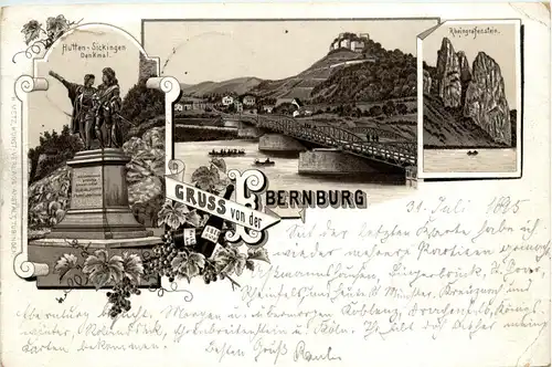Gruss von der Bernburg - Litho 1895 -251988