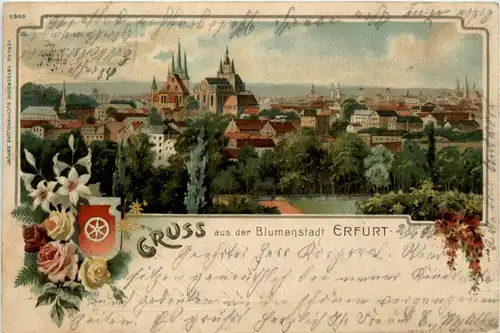 Gruss aus Erfurt - Litho -252176