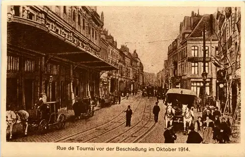 Lille - Rue de Tournai vor der Beschiessung im Oktober 1914 -278968