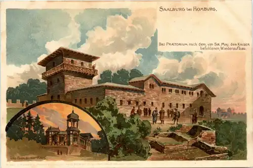 Saalburg bei Homburg - Litho -252336