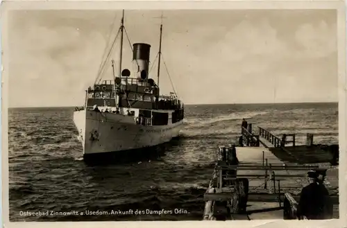 Zinnowitz auf Usedom - Ankunft des Dampfers Odin -279128