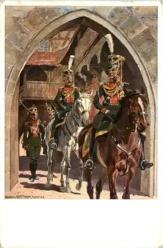 K. B. Gendarmerie 1813 - Künstlerkarte Anton Hoffmann -279840
