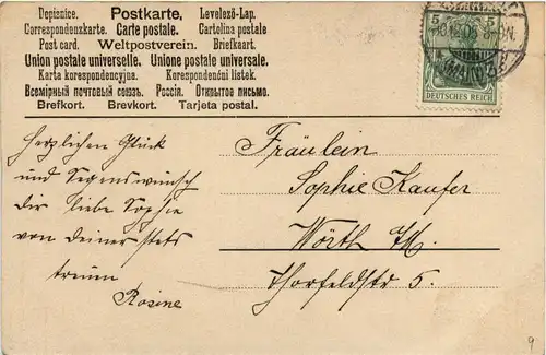 Prosit Neujahr - Frau auf Schlitten -279110