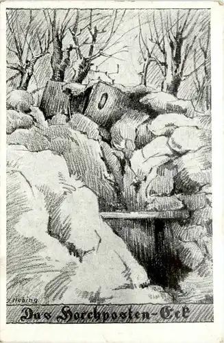 Das Horchposten Eck - Feldpost 18. bayr. Inf. Regiment, 5 Komp. Feldpost 3. bayr. Inf. Division -279228