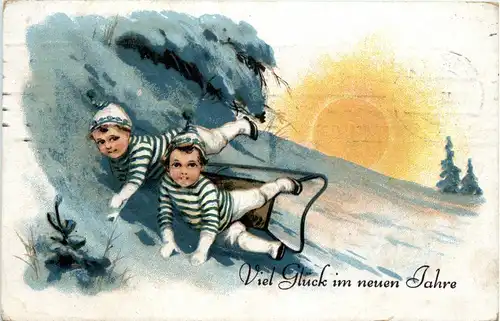 Neujahr - Kinder Schlitten -279104