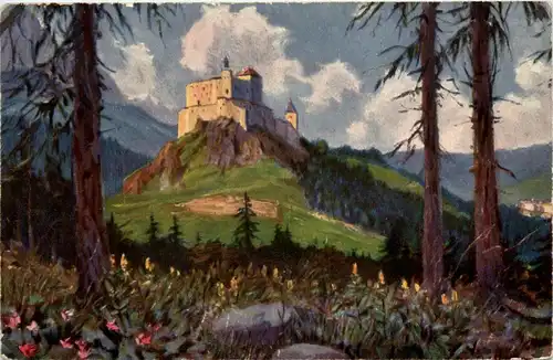 Tarasp - Künstlerkarte Paolo Kutscha -280636