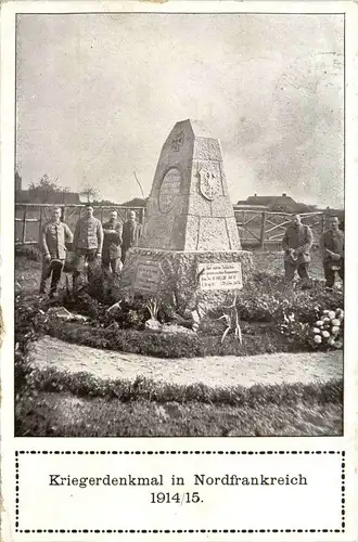 Kriegerdenkmal in Nordfrankreich - Feldpost -279330