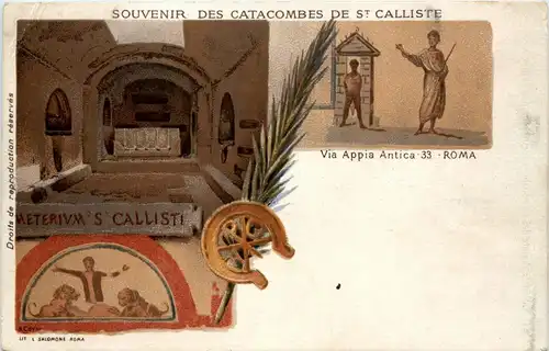 Roma - Souvenir des Catacombes - Litho -280656