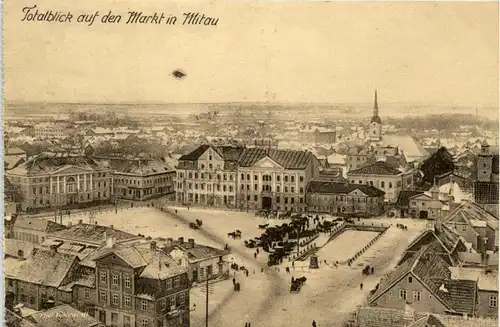 Markt in Mitau - Feldpost -279450