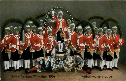 Schäfflertanz München 1914 - Reifschwung Gruppe -280318
