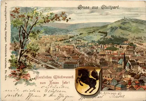 Gruss aus Stuttgart - Litho -253736