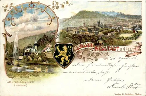 Gruss aus Neustadt a d Haardt - Litho -280878