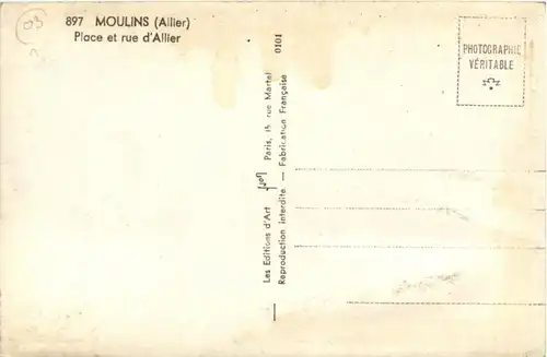 Moulins - Place et rue d Allier -220878