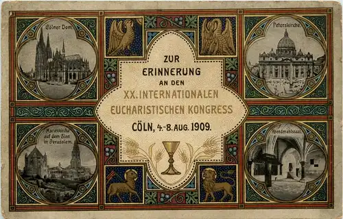 Zur Erinnerung an den Eucharistischen Kongress 1909 Köln -279360