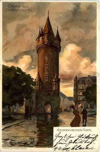 Frankfurt - Künstlerkarte - Litho -246088