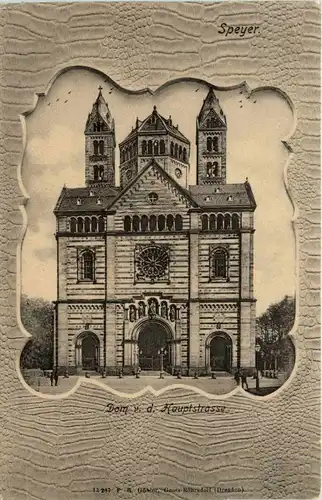 Speyer - Dom von der Hauptstrasse -280868