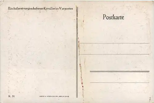 Ein äusserst vorgeschobener Kavallerie vorposten -279736