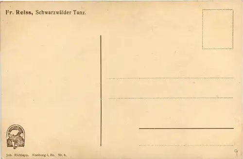 Schwarzwälder Tanz - Künstlerkarte Fr. Reiss -280124