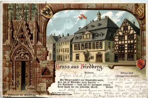 Gruss aus Friedberg - Litho -222100