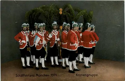 Schäfflertanz München 1914 - Kronengruppe -280316