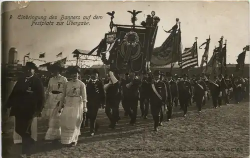 Leipzig - Deutsches Turnfest 1913 - Einbringung des Banners -221786