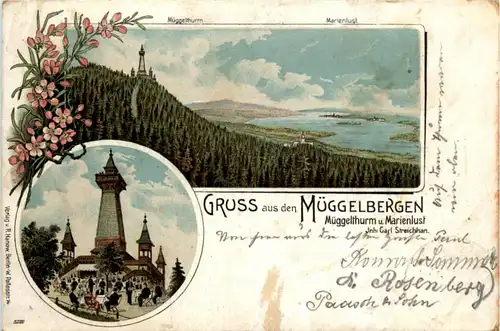 Gruss aus den MüggelBergen - Litho -222048