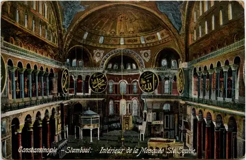 Constantinople - Stamboul - Mosquee Ste Sophie - Deutsche Post Constatinopel Stempel -222232
