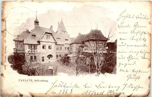 Teplitz - Schlossberg - Bahnpost Friedberg - Halsbrücke -222200