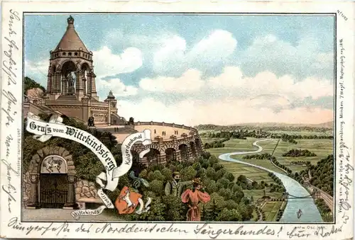 Gruss vom Wittekindsberg - Litho 1897 -222364