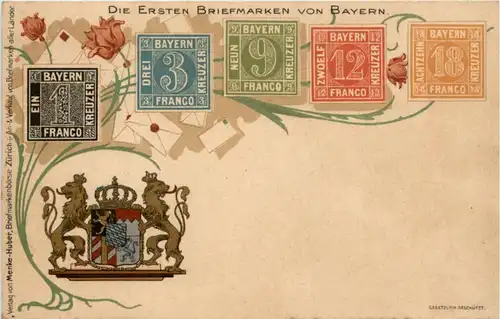 Die ersten Briefmarken von Bayern - Litho -222388