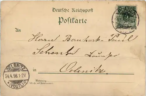 Zum 25 jährigen Regierungs Jubiläum - König Alberts von Sachsen 1898 - Litho -221984