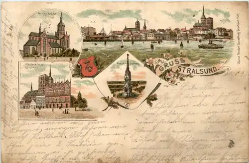 Gruss aus Stralsund - Litho 1897 -222054