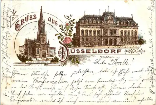 Gruss aus Düsseldorf - Litho 1896 -222374