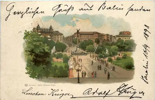 Berlin Belle Alliance Platz - Litho -222160