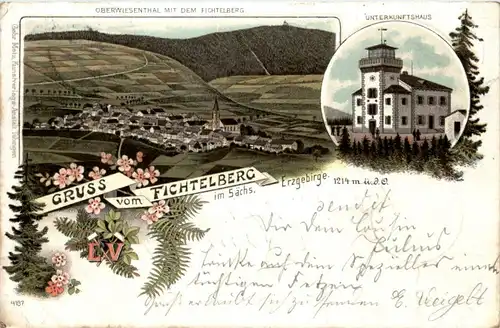 Gruss vom Fichtelberg - Oberwiesenthal - Litho 1897 -221938