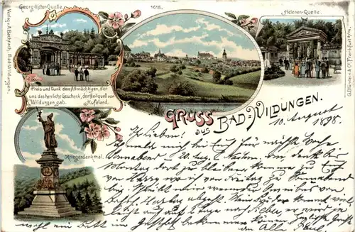 Gruss aus bad Wildungen - Litho -222352