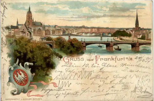 Gruss aus Frankfurt - Litho 1897 -222256