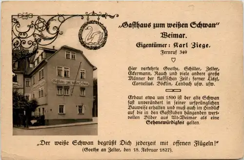 Weimar - Gasthaus zum weissen Schwan -222802