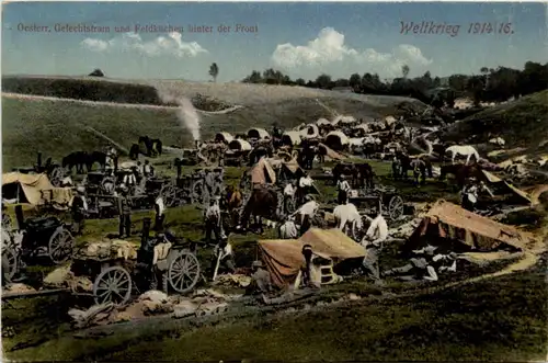 Oesterr. Gefechtstrain hinter der Front -222950