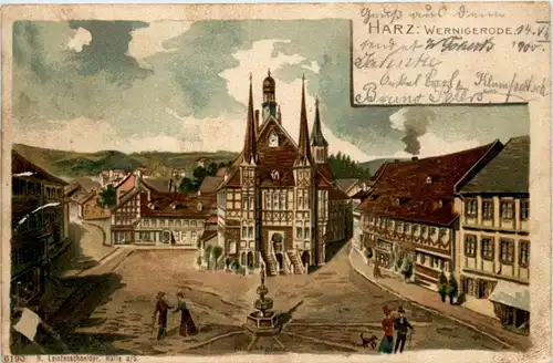 Wernigerode - Litho - Bahnpost -222274