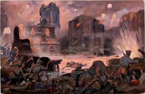 WK 1 - Häuserkampf in franz. Stadt - Feldpost -222670