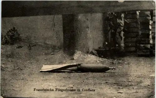 Französische Fliegerbombe in Conflans - Feldpost -222892