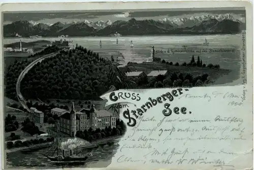 Guss vom Starnberger See - Litho -223894