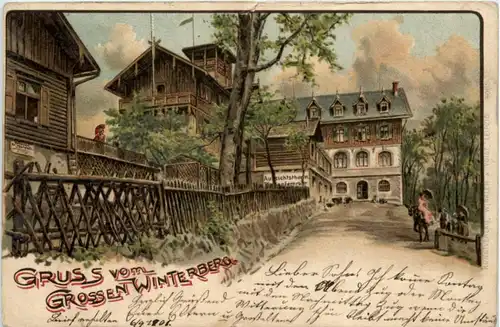 Gruss vom Grossen Winterberg - Litho -223478